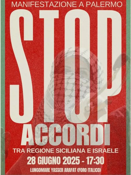 Corteo stop accordi sicilia-israele