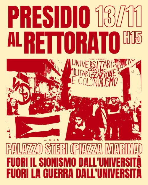 Presidio al Rettorato 