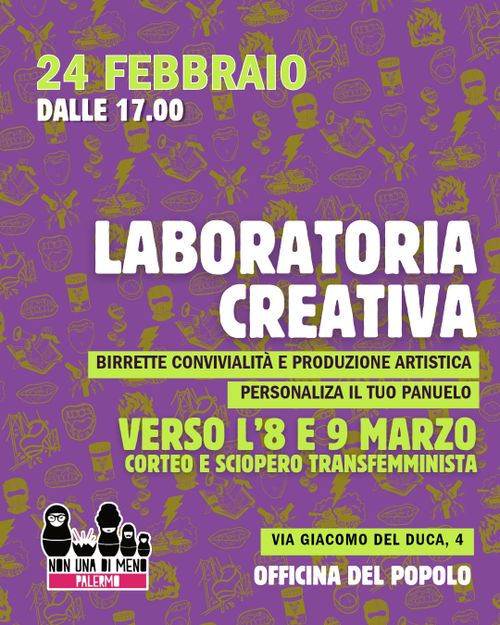 Laboratoria creativa verso il corteo e lo sciopero transfemminista dell’8 e 9 Marzo 