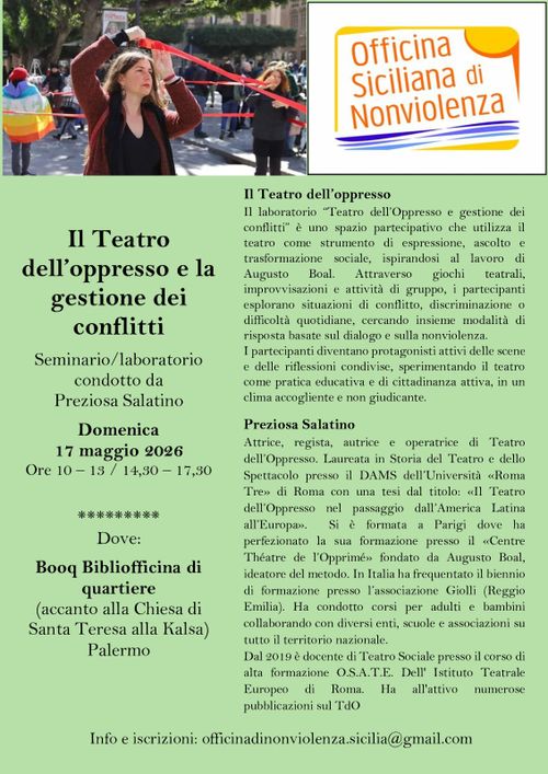 Il teatro dell' oppresso e la gestione dei conflitti 