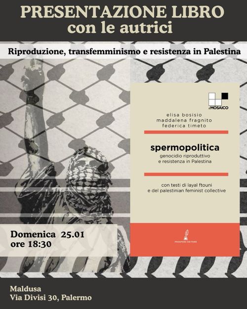 Presentazione di "Spermopolitica - Genocidio riproduttivo e resistenza in Palestina"