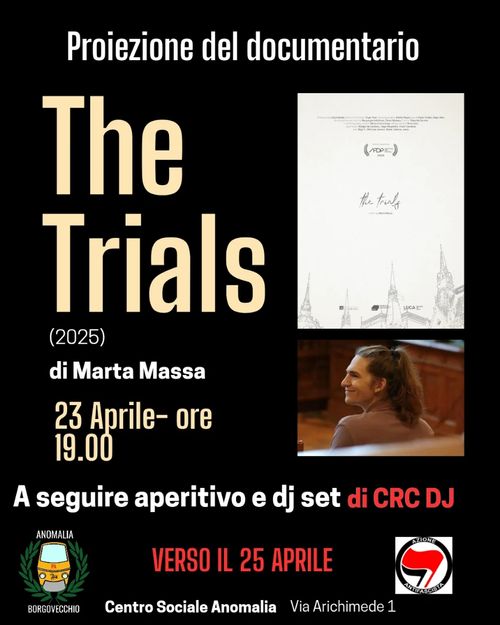 PROIEZIONE di THE TRIALS VERSO IL 25 APRILE!