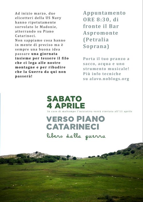 Passeggiata verso Piano Catarineci - libero dalla Guerra!