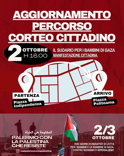 🇵🇸 PALERMO con la Palestina che resiste