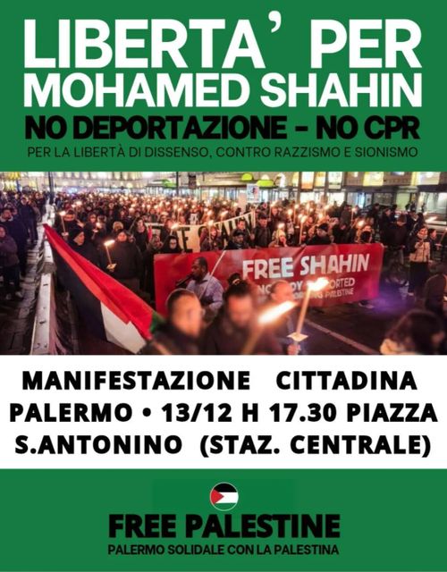 CORTEO - FREE SHAHIN, FREE PALESTINE!