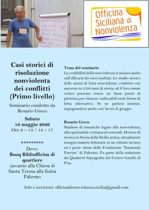 Casi storici di risoluzione nonviolenta dei conflitti 