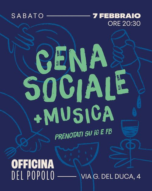 CENA SOCIALE - La nostra arma è la solidarietà!