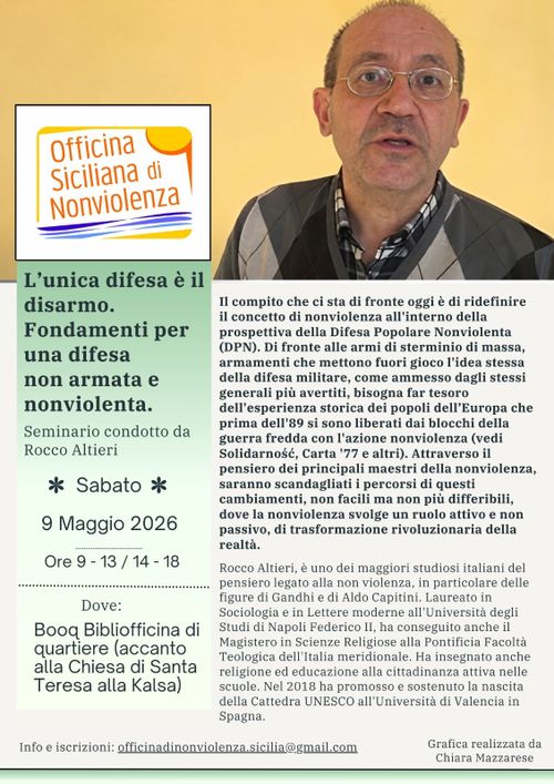 l'unica difesa è il disarmo